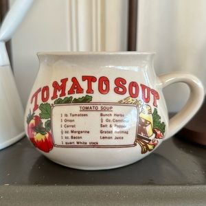 Soup mug vintage tomato